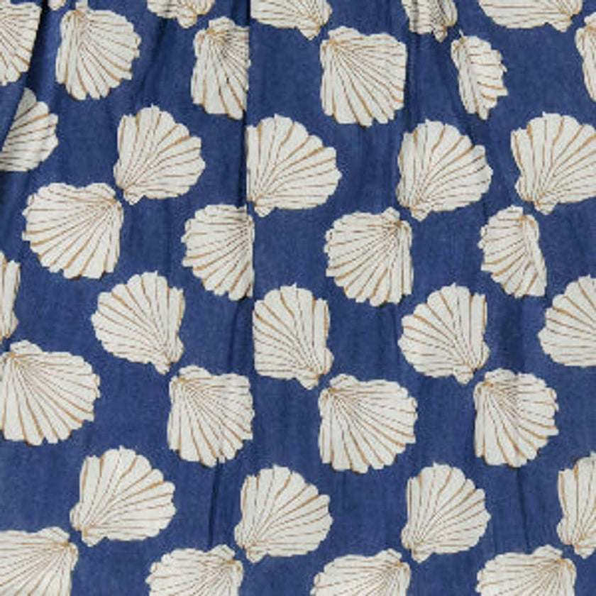 Colette Girl's Top and Short Set Shell Beach Navy, Blue