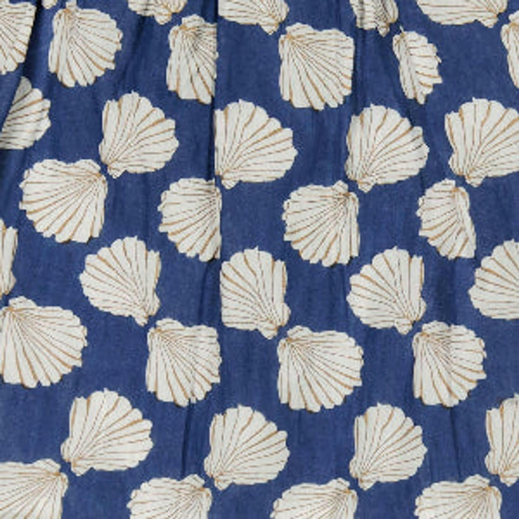 Colette Girl's Top and Short Set Shell Beach Navy, Blue