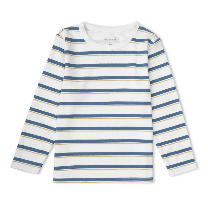 Organic Tee & Pants Set - Navy Stripe