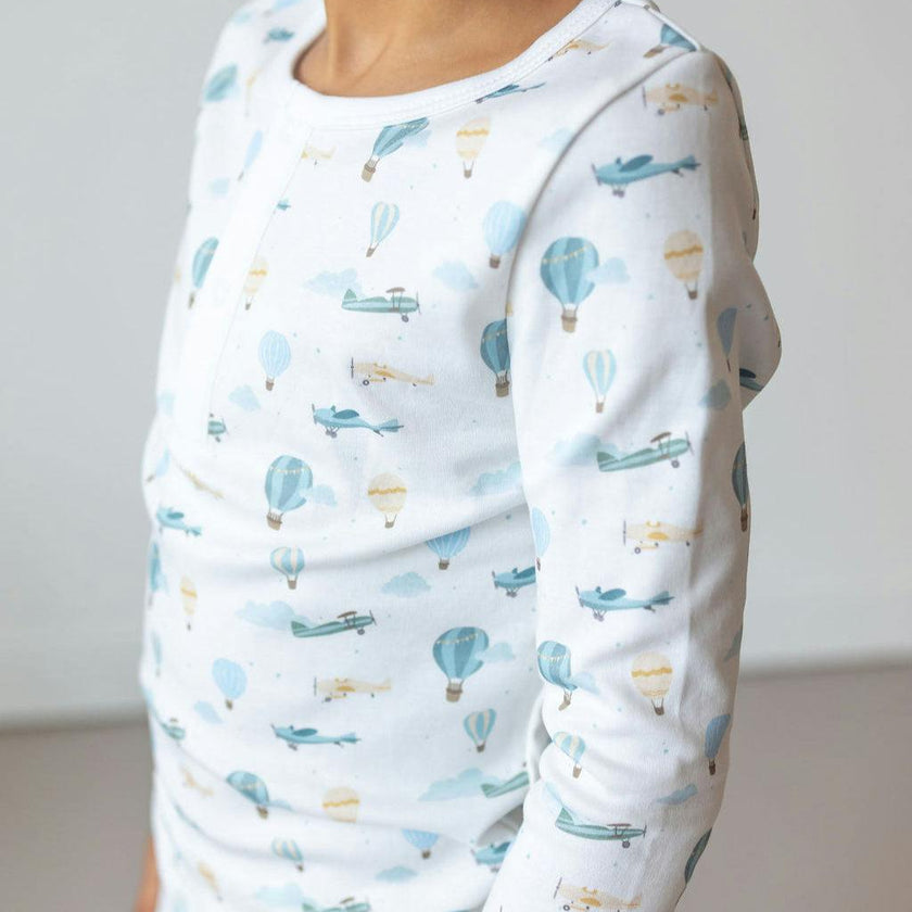 Little Airplanes Pima Long Pajama Set