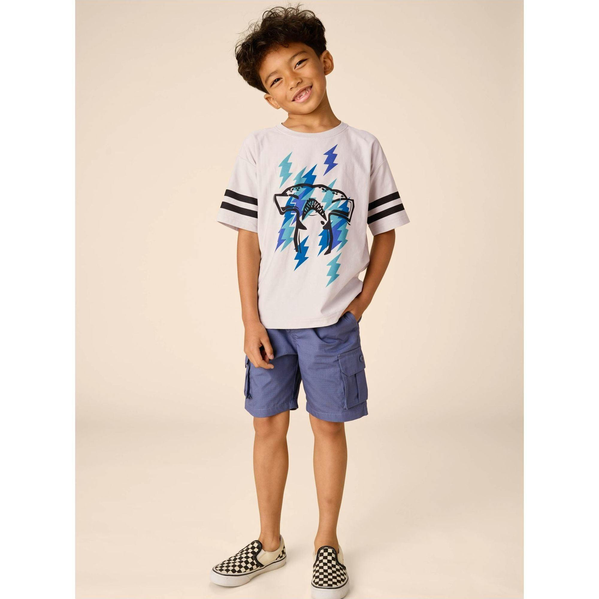 Sporty Graphic Tee, Grey