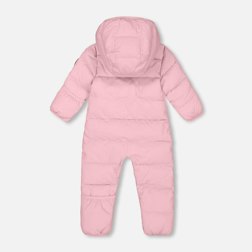 One-Piece Baby Cloud Packable Snowsuit Designed For Car Seat Pink