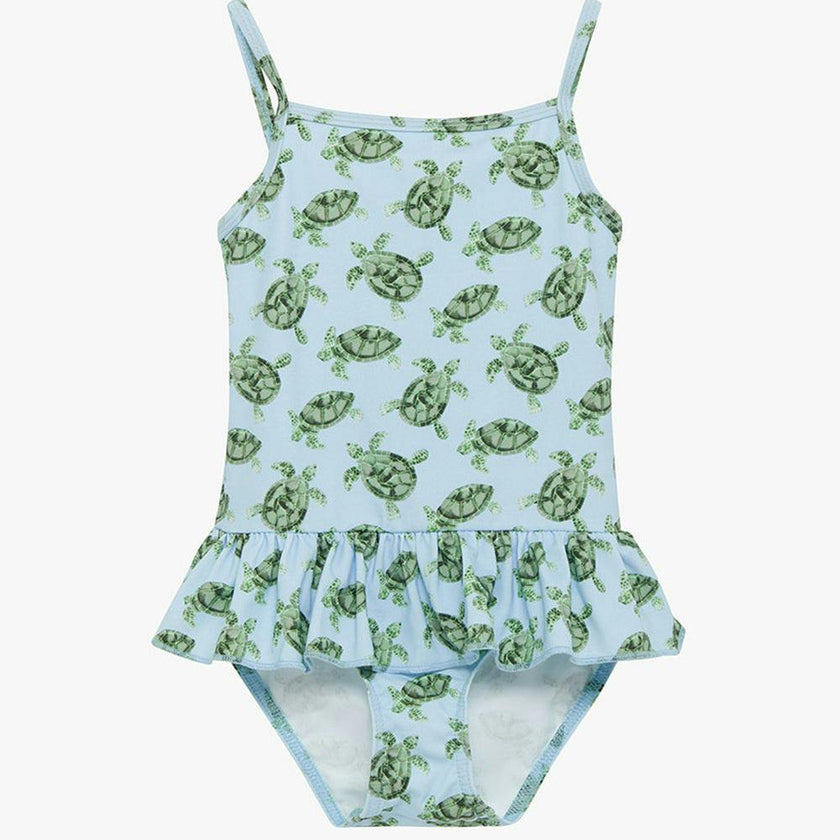 Peplum Swimsuit in Turtle