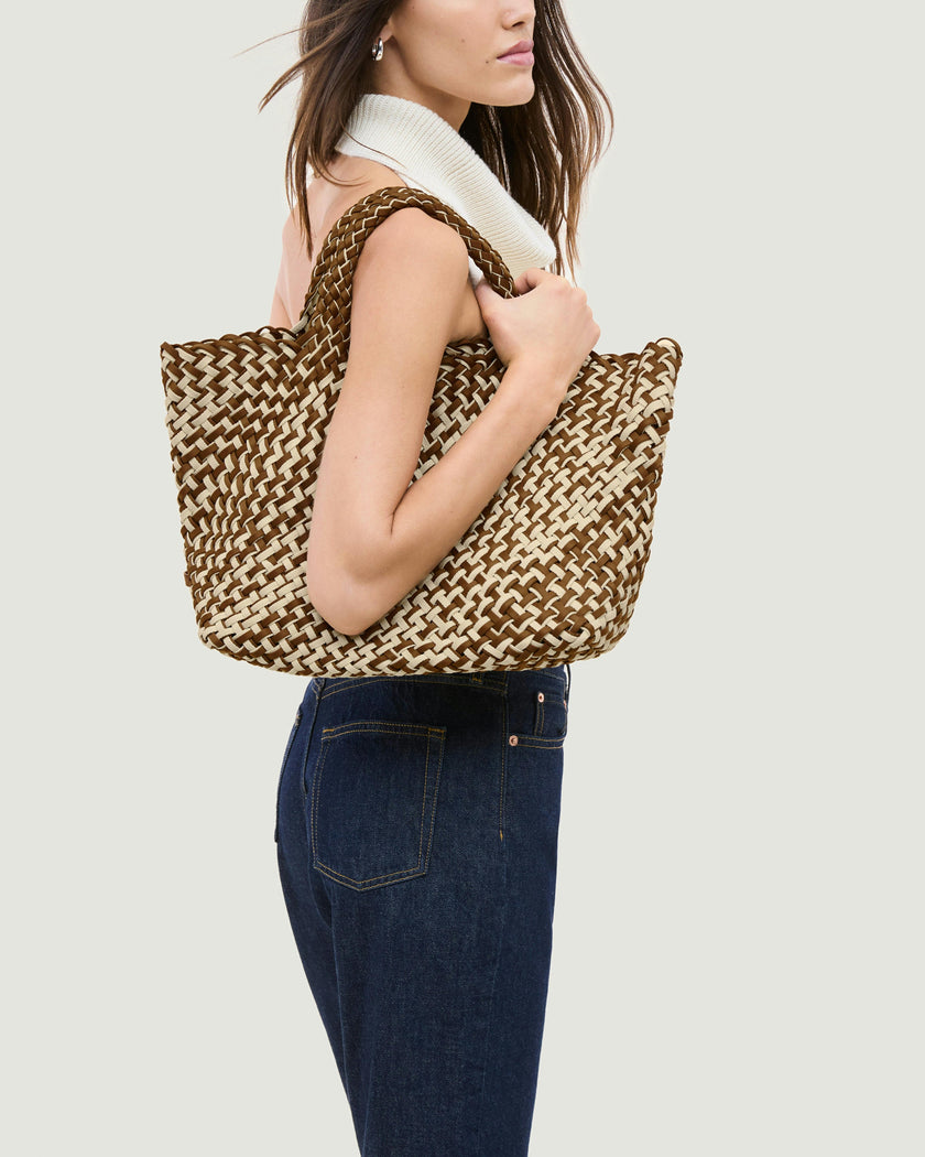 St. Barths Medium Tote Double Weave | Carmel