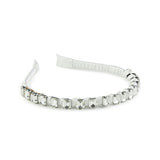 Halo Luxe Crystal Satin Headband - White