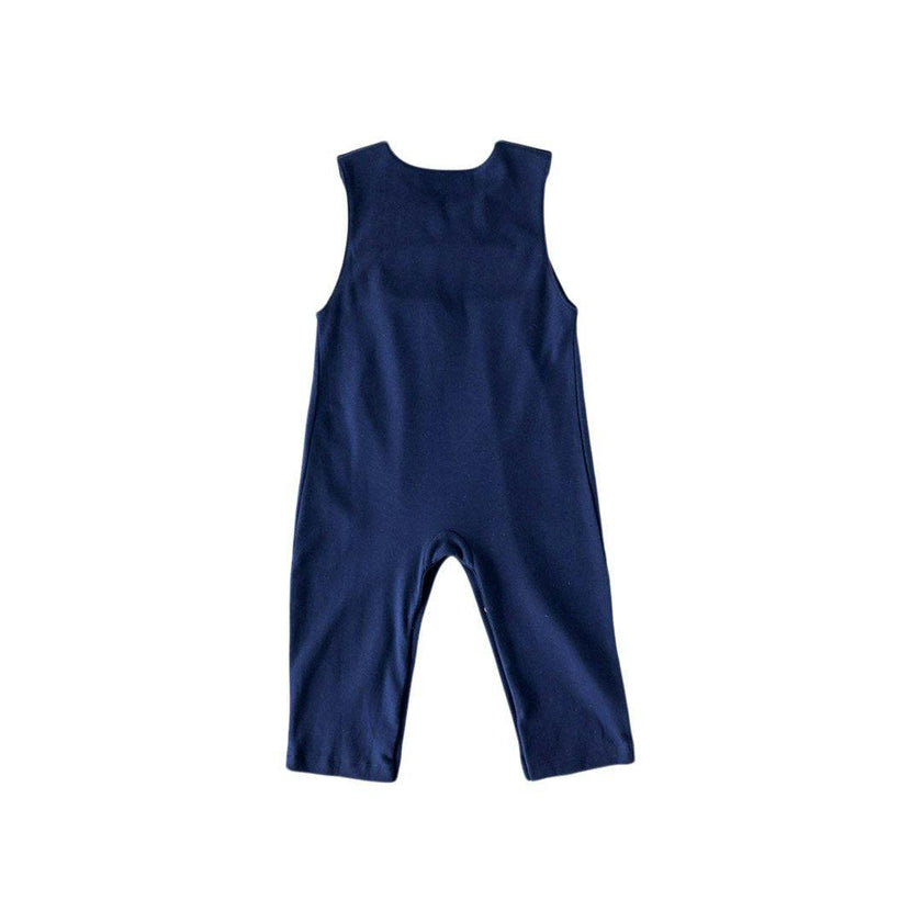 Navy Smocked Romper