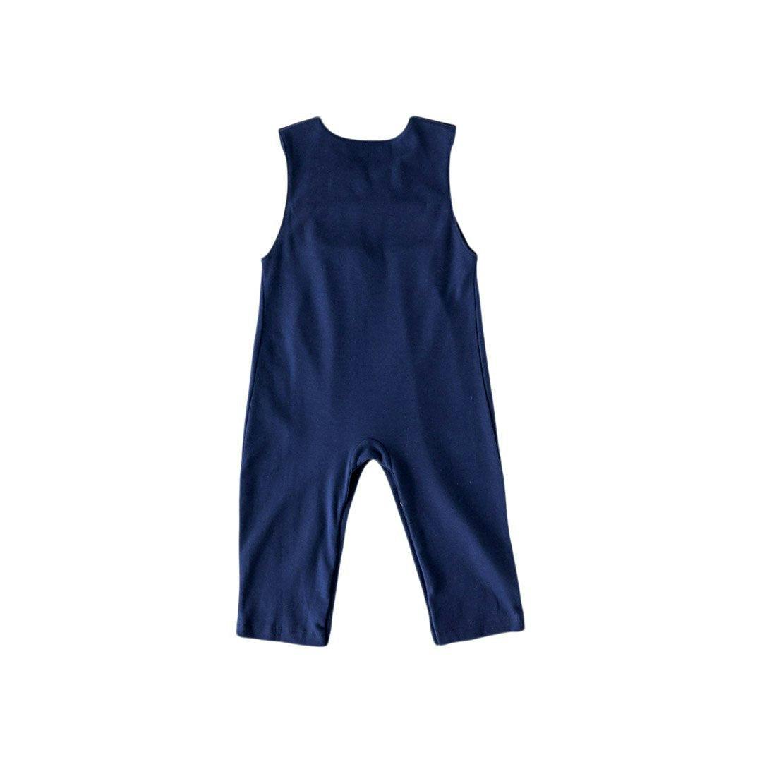 Navy Smocked Romper