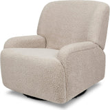 Winslow Extra Wide Recliner And Swivel Glider In Earl Grey Shearling