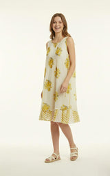 Lana Layered Dress Yellow — Cotton Girls and Women Dress | 0-13 Years and Women