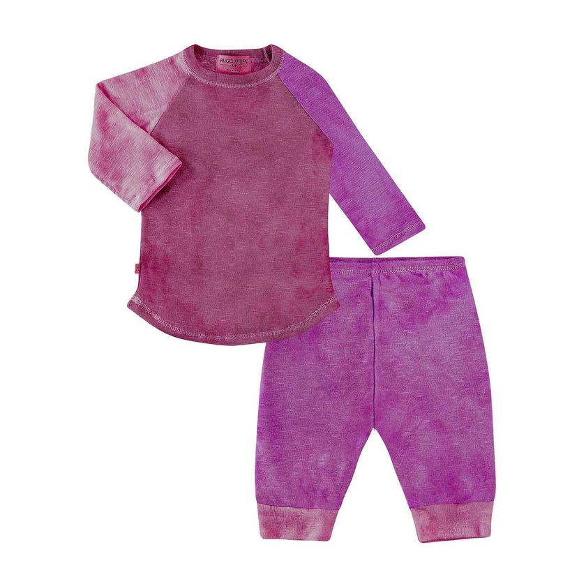 Garment Dyed Marble Slub Rib Tee and Jogger Set