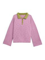 women's cotton sweater - blush hearts