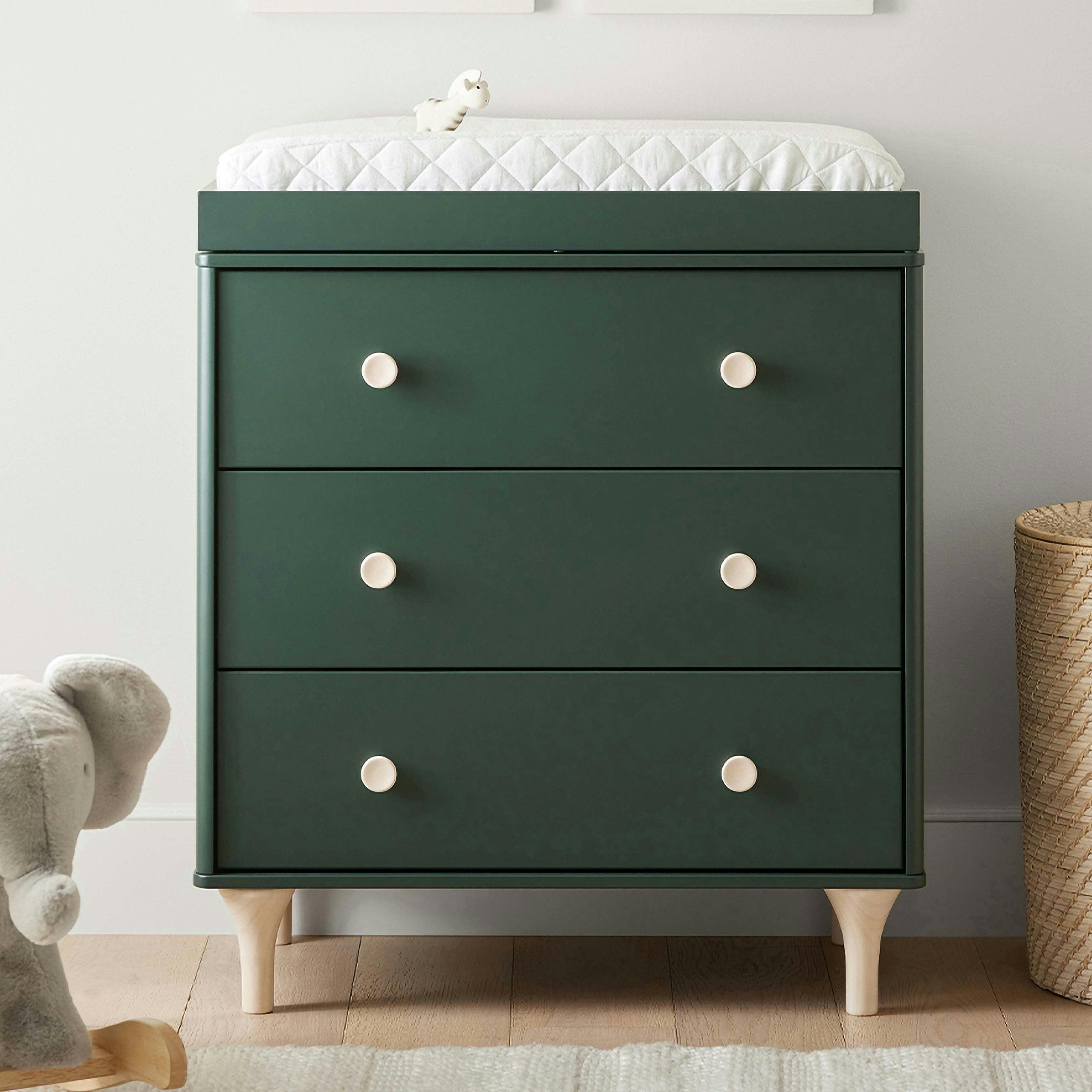 Babyletto Lolly 3-Drawer Compact Changer Dresser with Removable Changing Tray (34