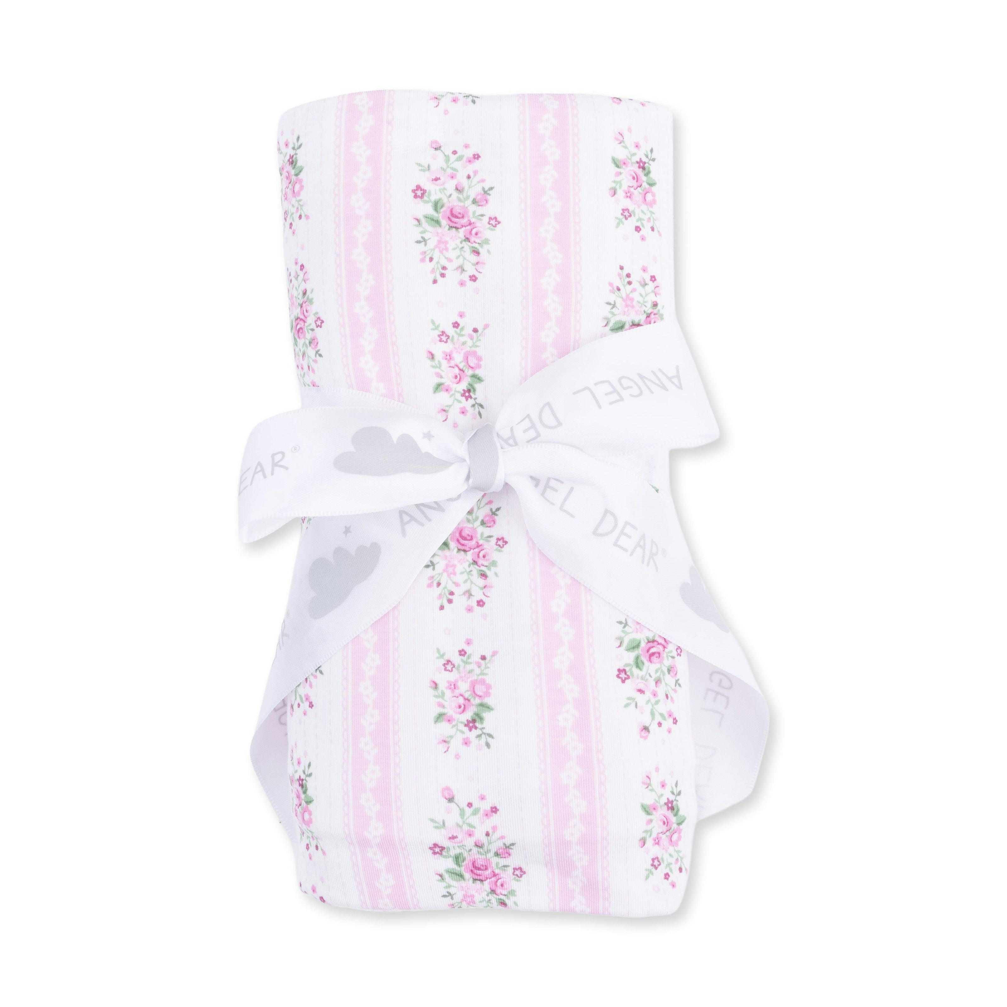 Bella Rose Stripe - Swaddle Blanket