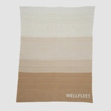 Custom Personalized Stripes Sustainable Knit Throw Blanket - Digital Ombre
