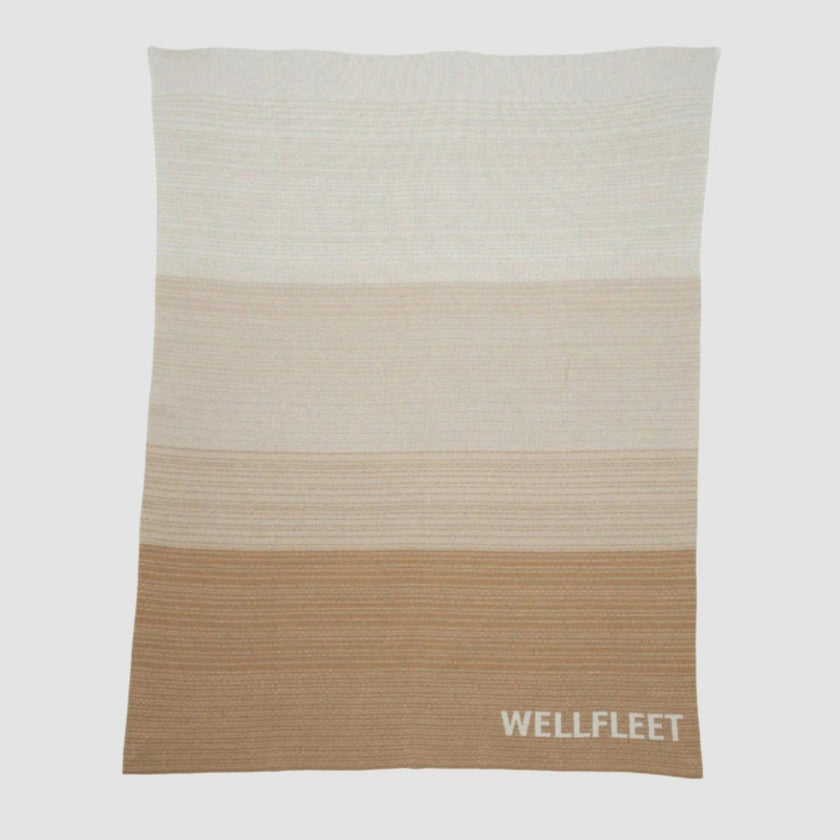 Custom Personalized Stripes Sustainable Knit Throw Blanket - Digital Ombre