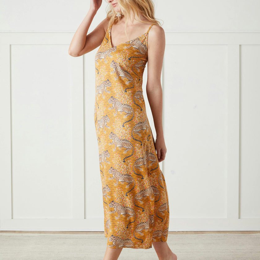 Bagheera - Eco Satin Chic to Sleep Nightie - Tobacco
