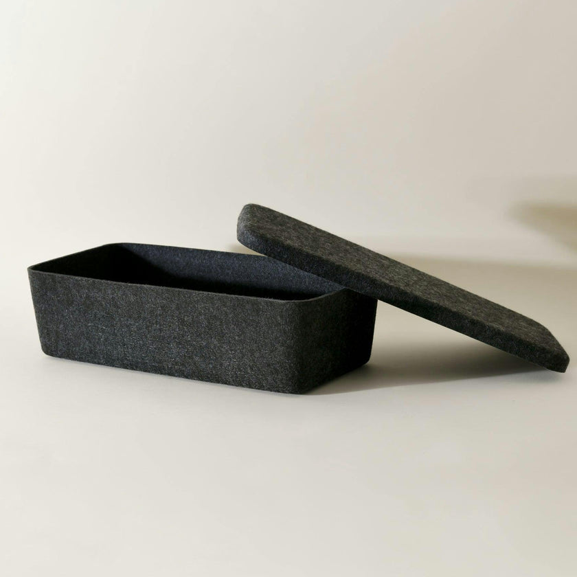 The Sculpted Bin - Long with Lid