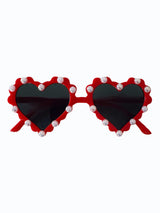 Red Heart Pearls Heart Sunnies