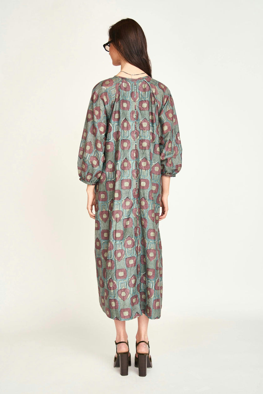 Somerset Dress in Mallard Coeur