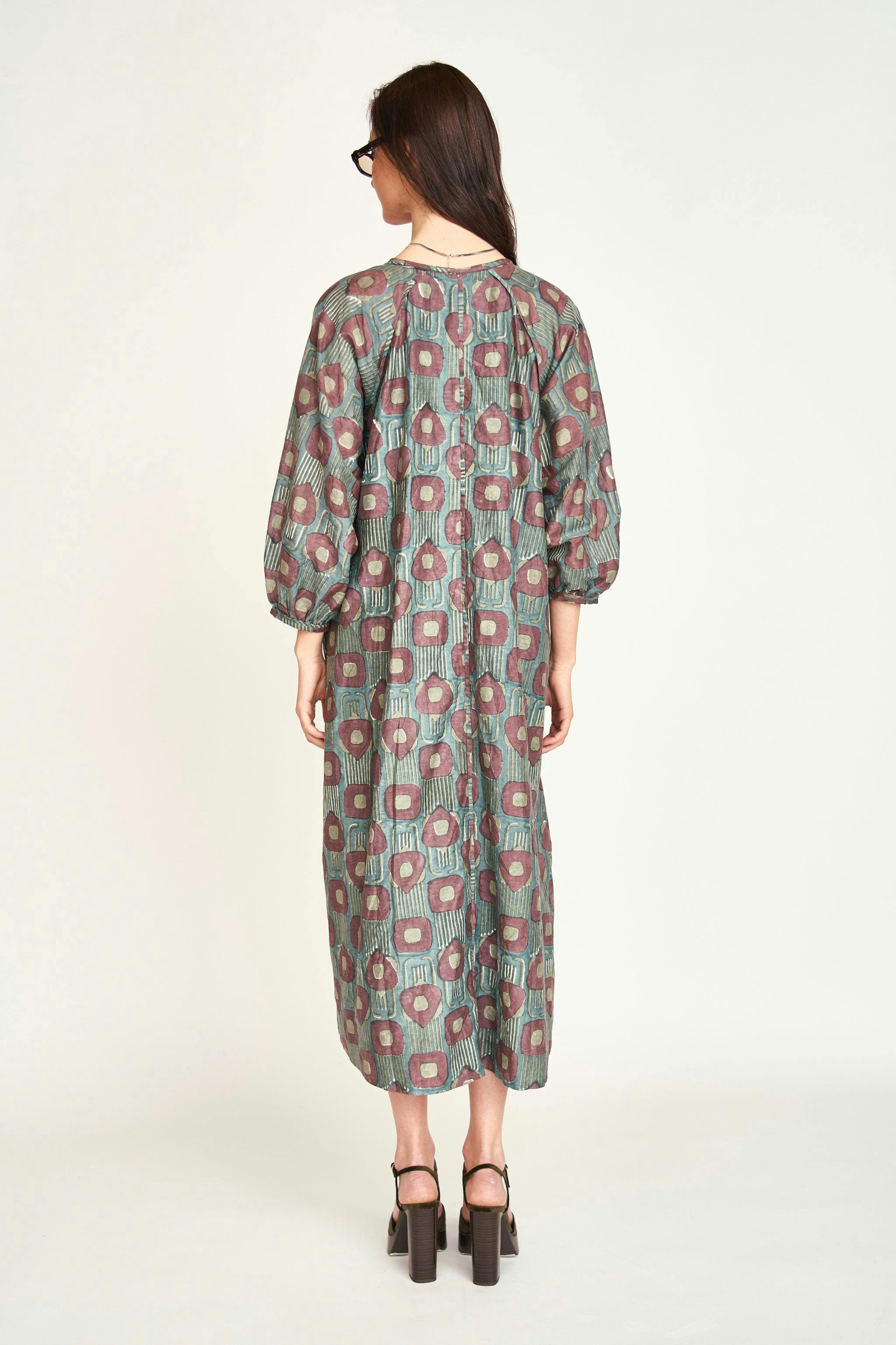 Somerset Dress in Mallard Coeur
