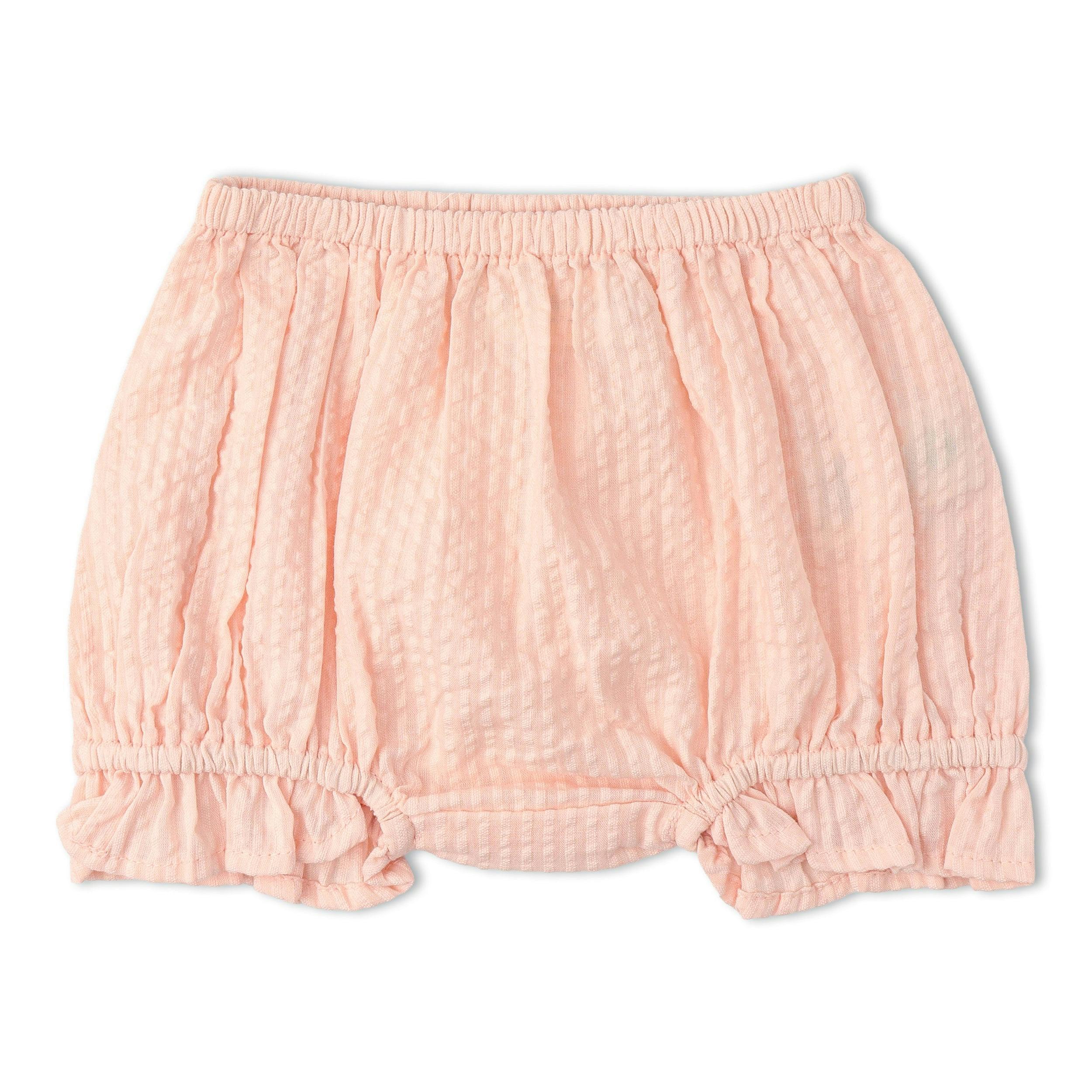 Organic Smocked Top And Bloomer Set - Blush