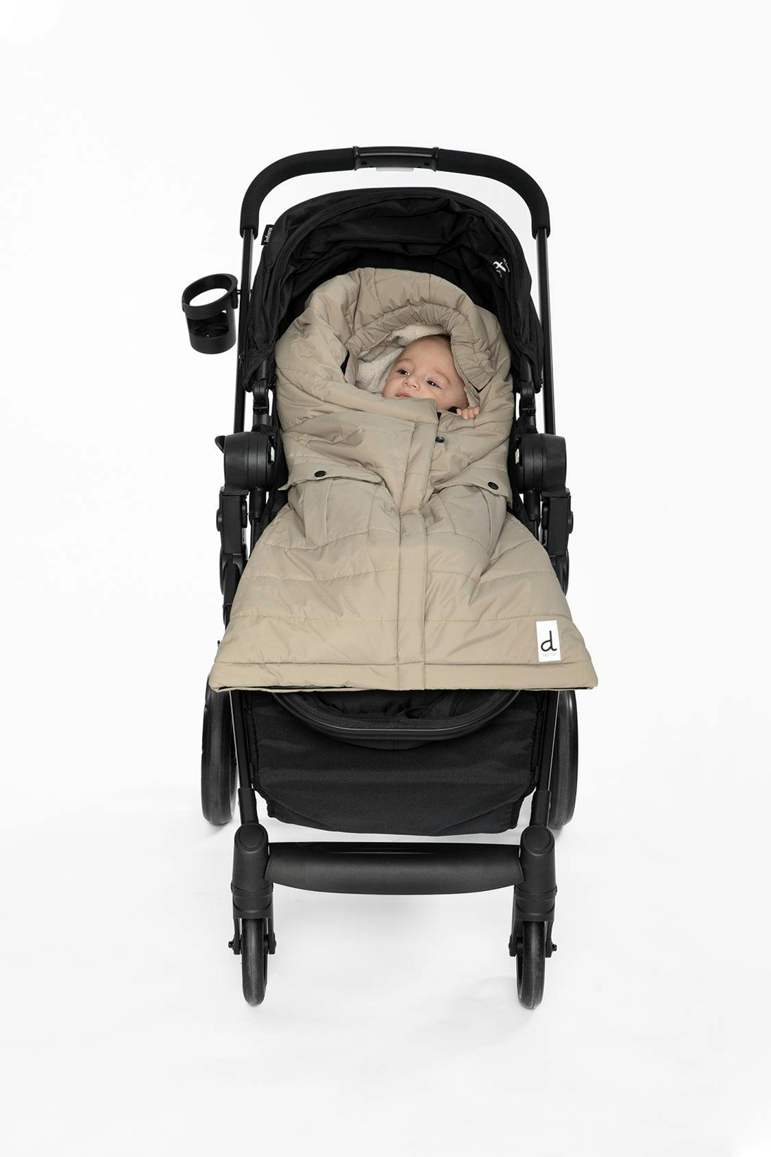 Evolutive Footmuff For Car Seats and Strollers Taupe