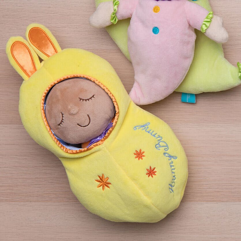 Snuggle Pod Hunny Beige First Baby Doll with Cozy Sleep Sack
