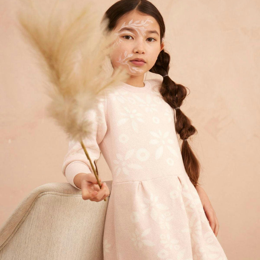 Snowflake Blossom Dress | Blush