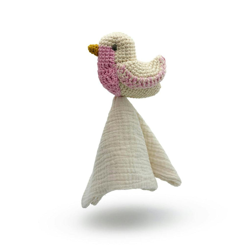 Pink Chickadee Gift Box 🌸 100% organic cotton music box and lovey