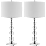 Liam Stacked Crystal Ball Lamps With USB Port