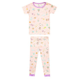 2pc Short Sleeve Pajamas with Pants - Enchanted Friends