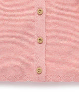 Crochet Collar Cardigan Blush Melange