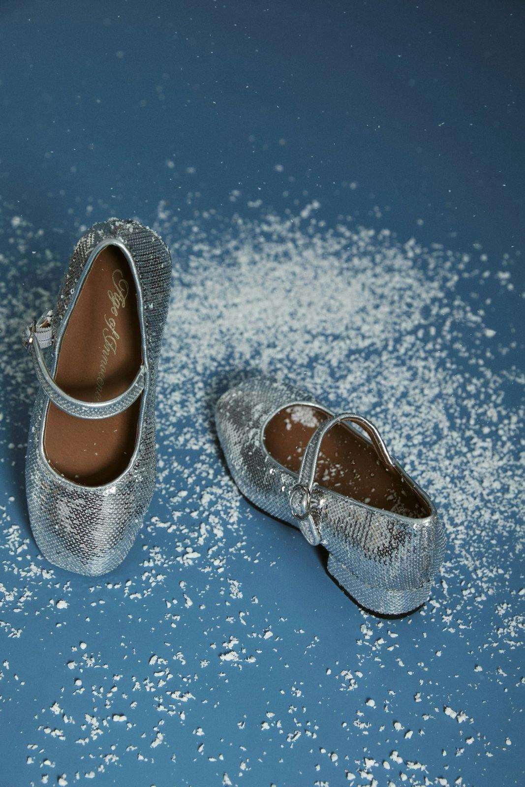Agnese Heeled Sequins Mary Jane Shoes