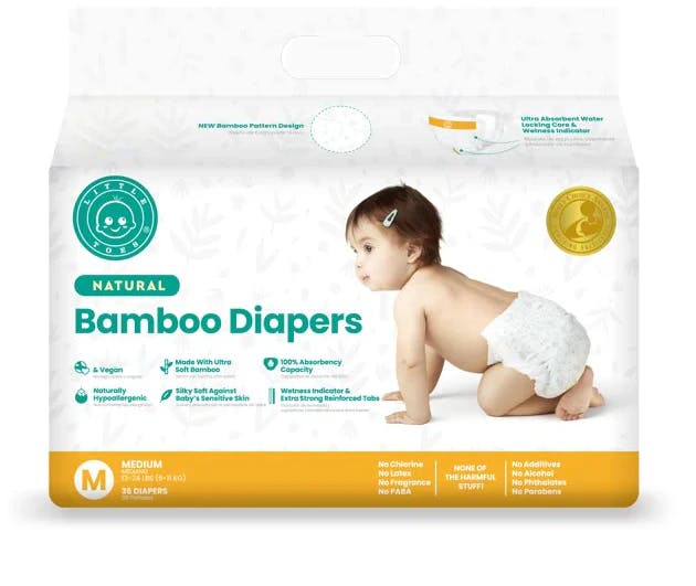 Bamboo Diapers (36 Count), Color-Clear