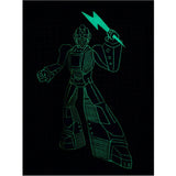 Glow Robot Layered Sleeve Tee, Black
