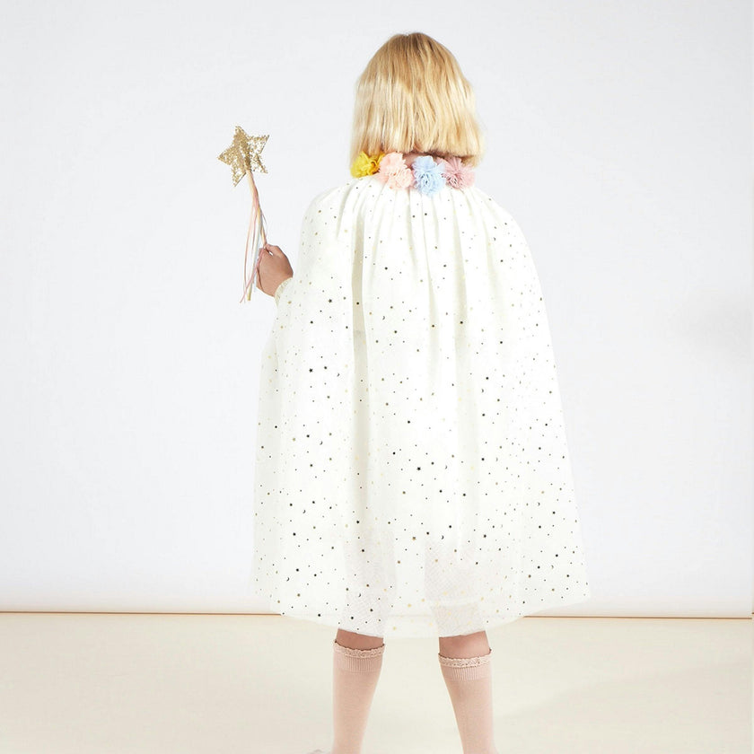 Pompom Collar Cape