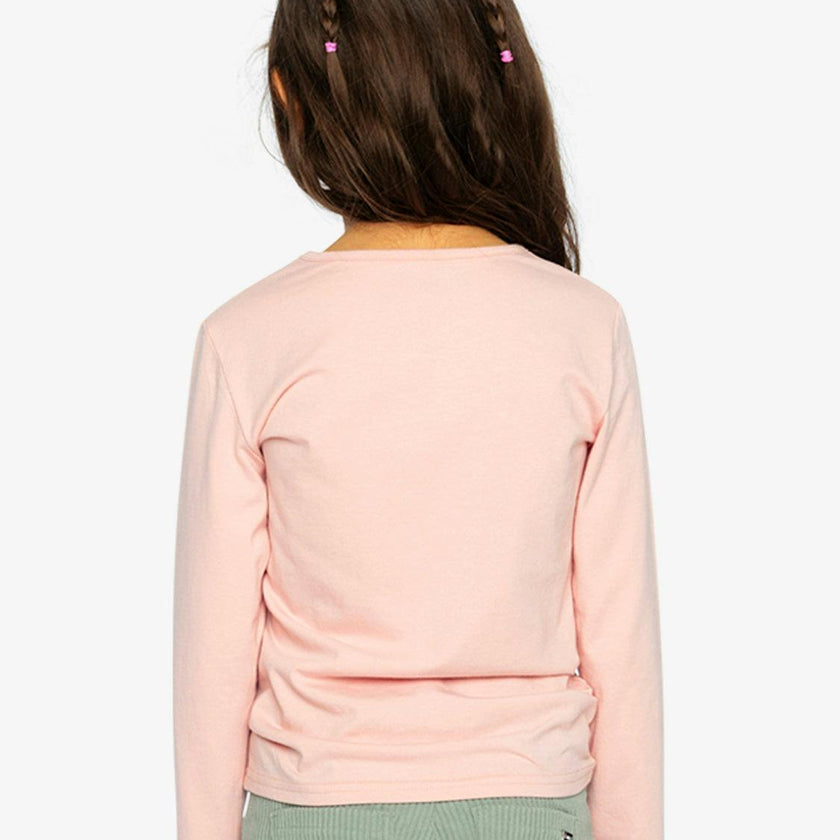 Long Sleeve Organic Cotton T-Shirt Pale Dusty Pink