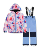 Light Weight Two Piece Chill Snowsuit Mauve Printed Flowers