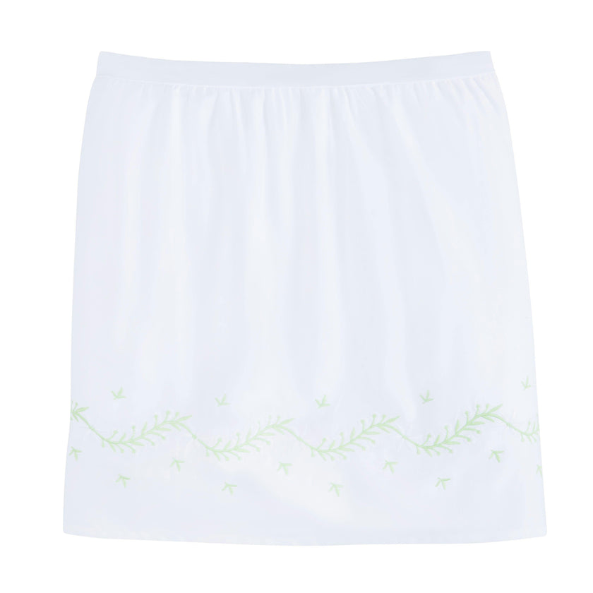 Embroidered Crib Skirt - Meadow
