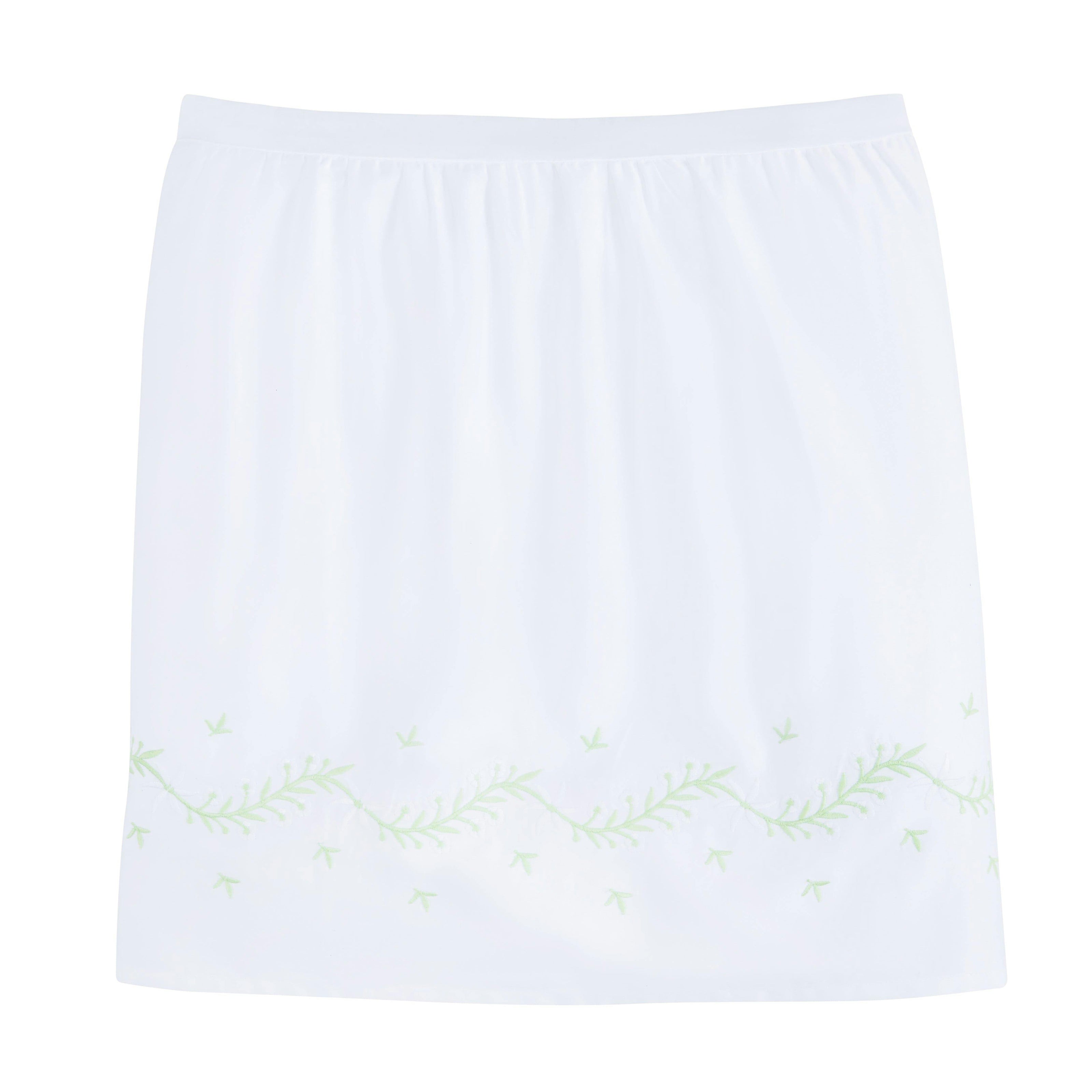Embroidered Crib Skirt - Meadow