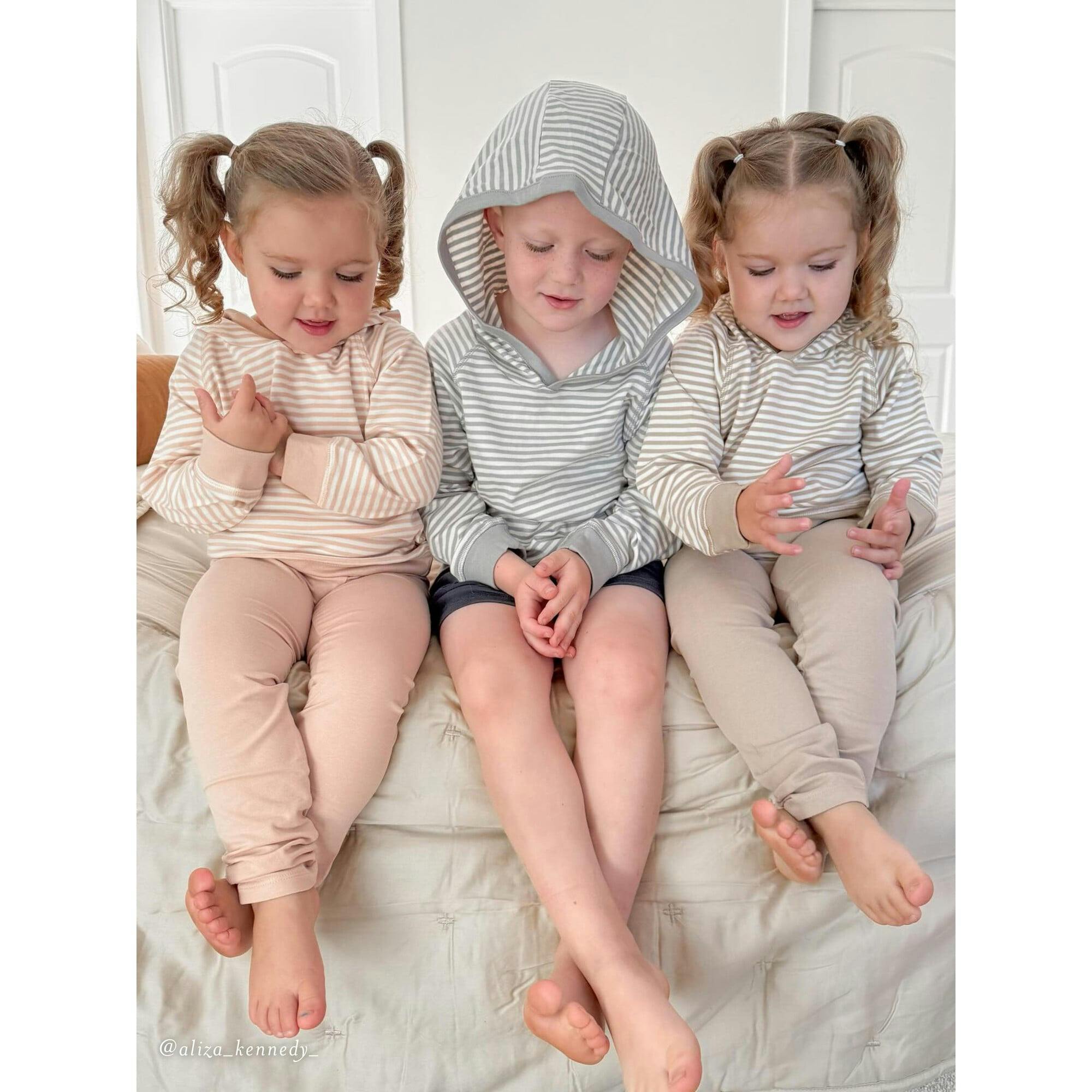 Madison Hooded Pullover Mist Stripe