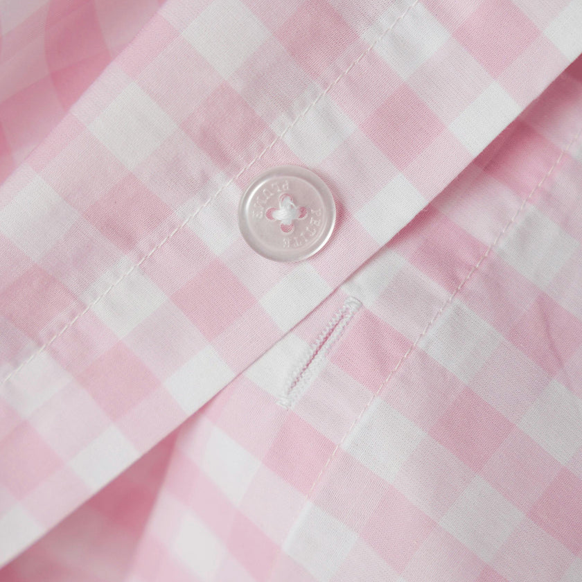 Luxe Premium Percale Duvet Set in Pink Gingham