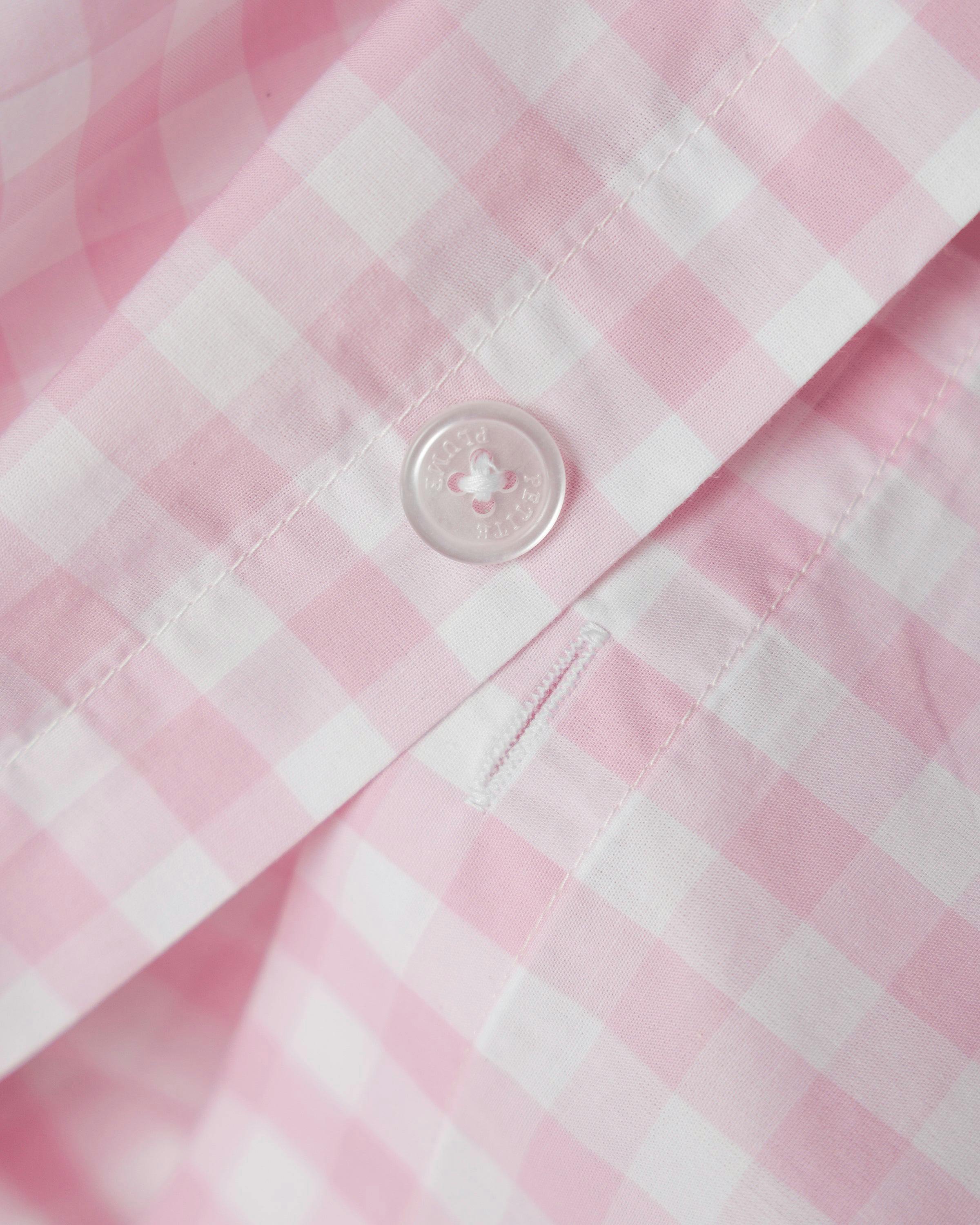 Luxe Premium Percale Duvet Set in Pink Gingham