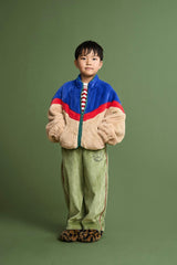 TRICOLOR FUR JACKET MULTICOLOR