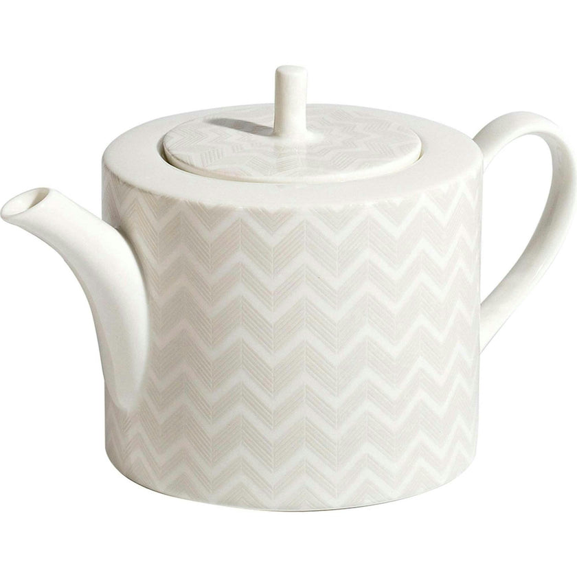 Tea Pot Or Coffee Pot Zig Zag  White Diam. 4.75"
