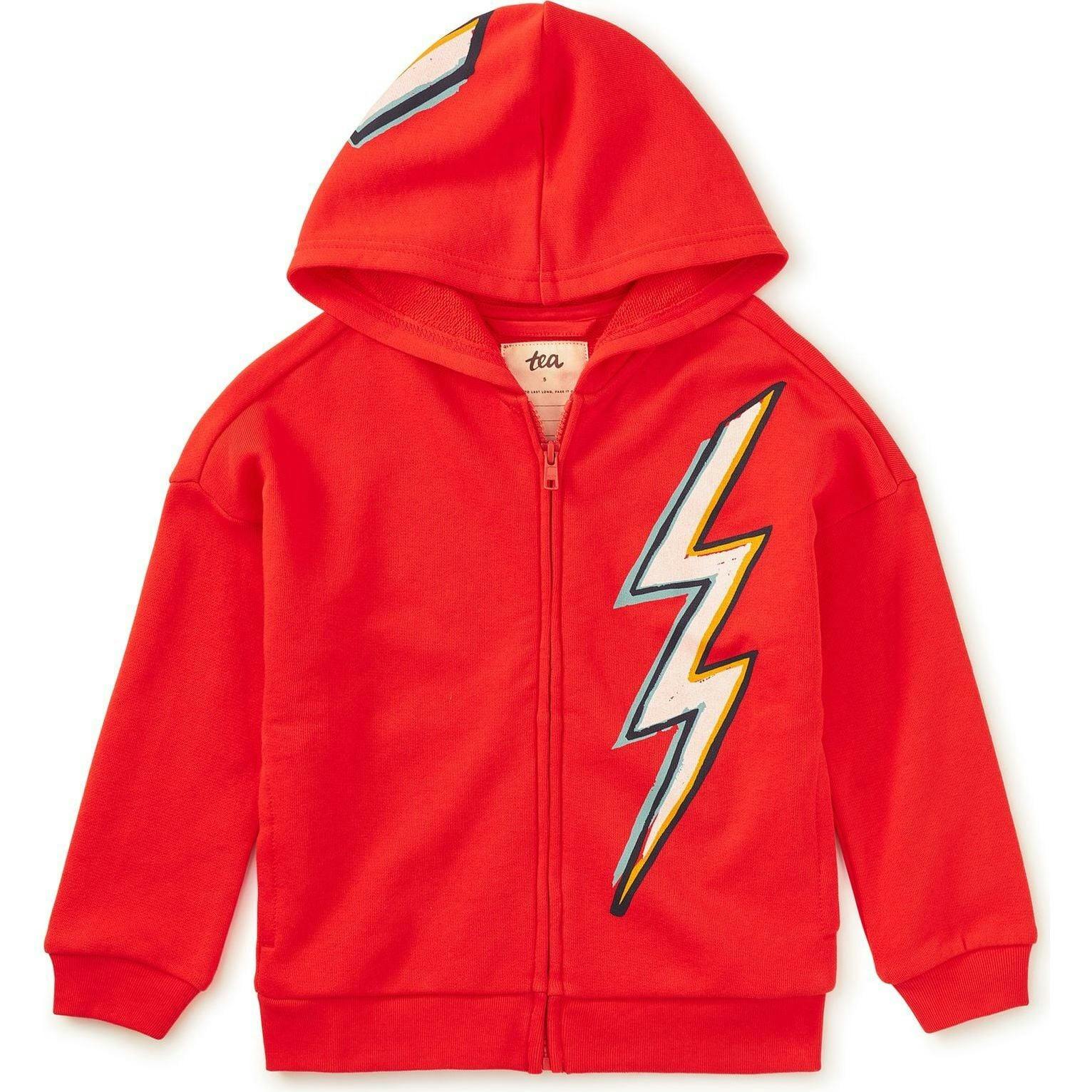 Lightning Bolt Easy Fit Hoodie, Red