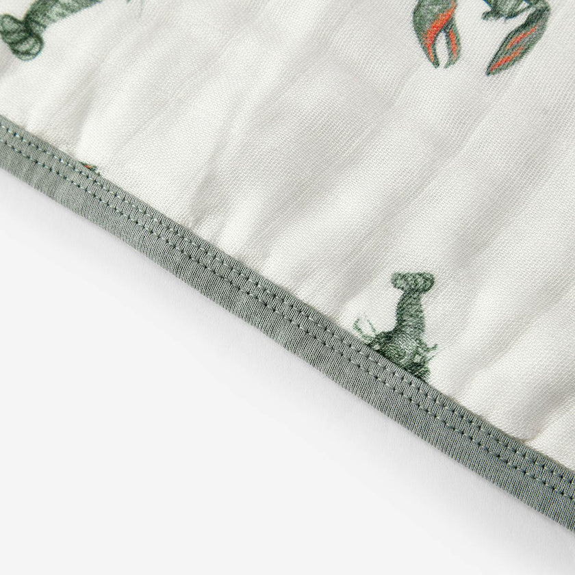 Mint Lobster Contour Four Layer Burp Cloth