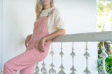 Adult Pink Chunky Cord Overalls