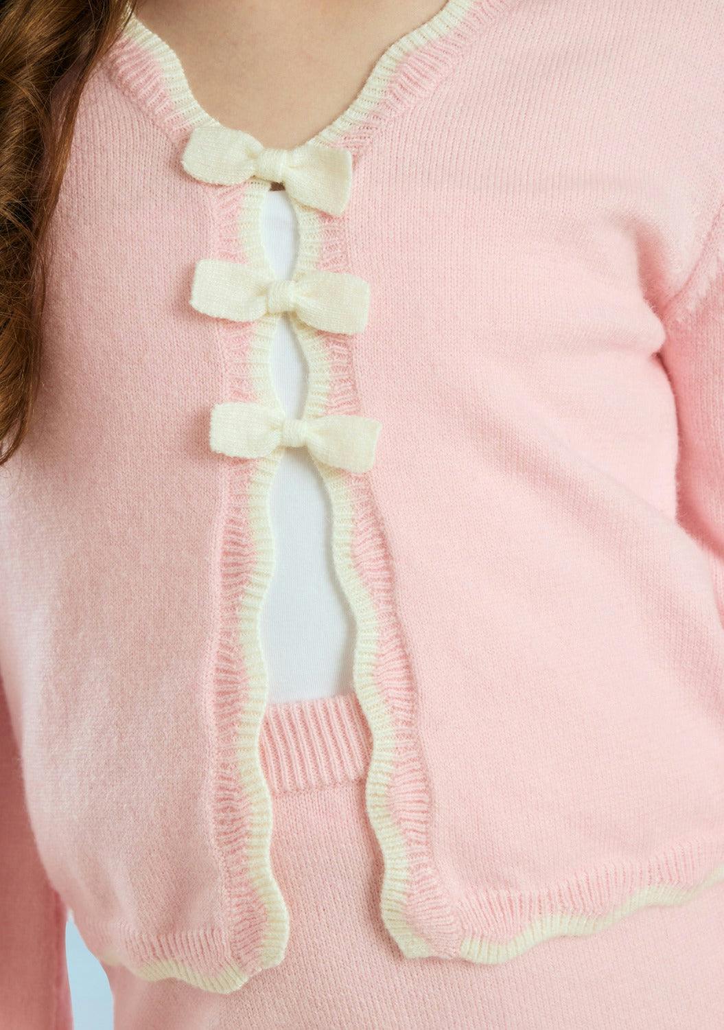 Carla Knit Cardigan, Pink
