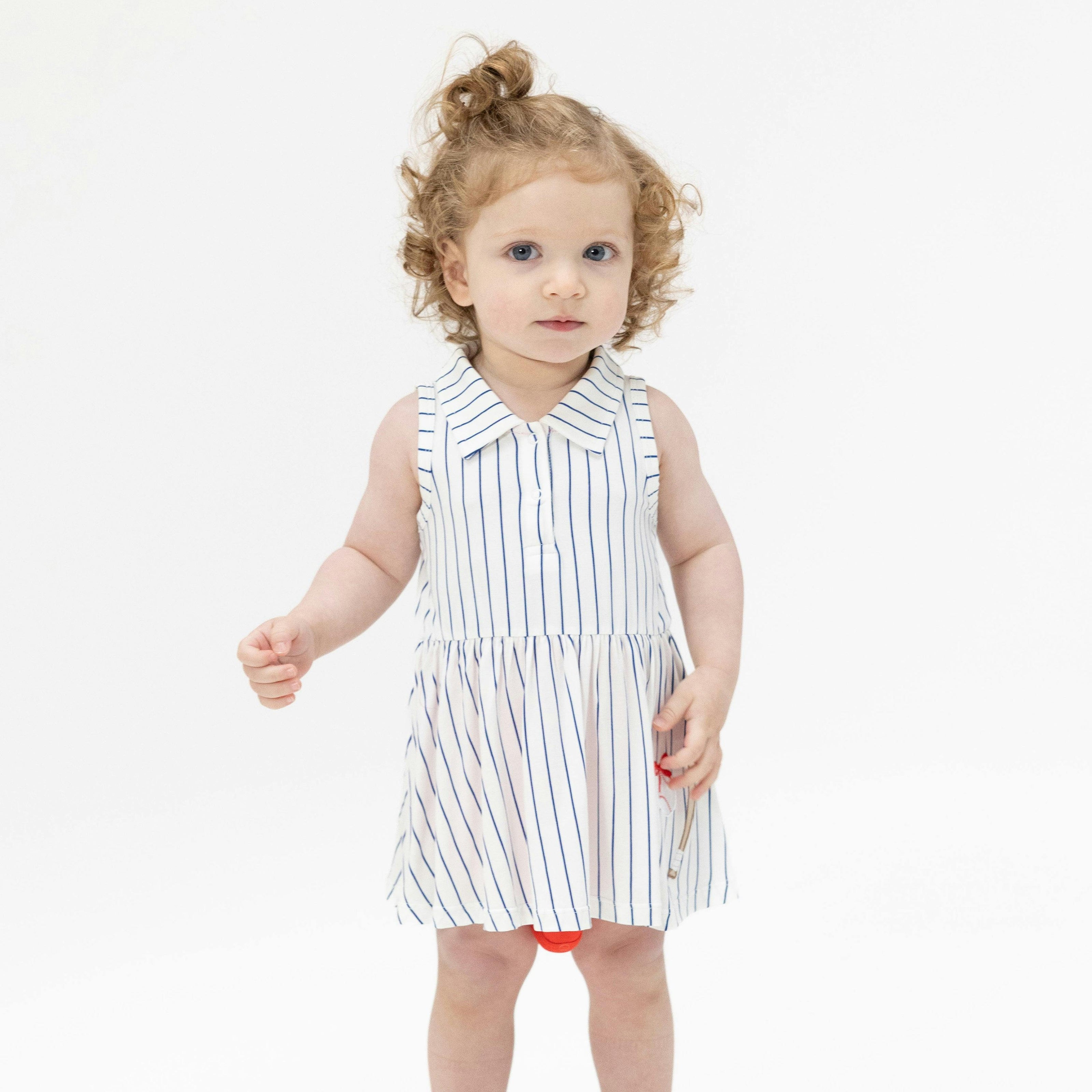 Baseball Stripe - Polo Tennis Dress